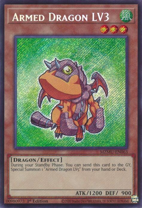 Armed Dragon LV3 - Maze of Muertos - MZMU-EN063 - Secret Rare