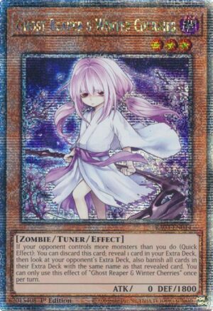 Ghost Reaper & Winter Cherries (Alternate Art) (Quarter Century Secret Rare) - Quarter Century Bonanza (RA03)