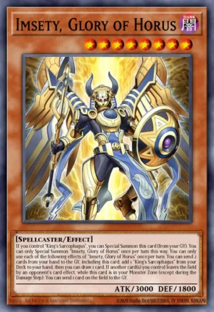 Imsety, Glory of Horus -  Secret Rare 1st Edition