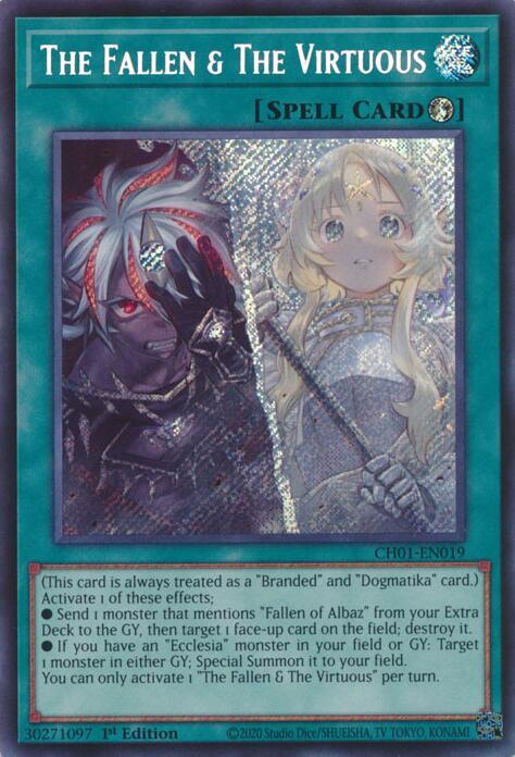 The Fallen & The Virtuous (Secret Rare) - THE CHRONICLES DECK: The Fallen & The Virtuous (All-Foil Edition) (CH01)